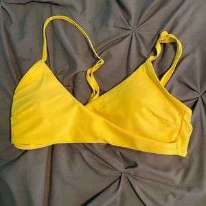 SHEIN yellow bikini top. Excellent condition. Size small but can fit much larger
